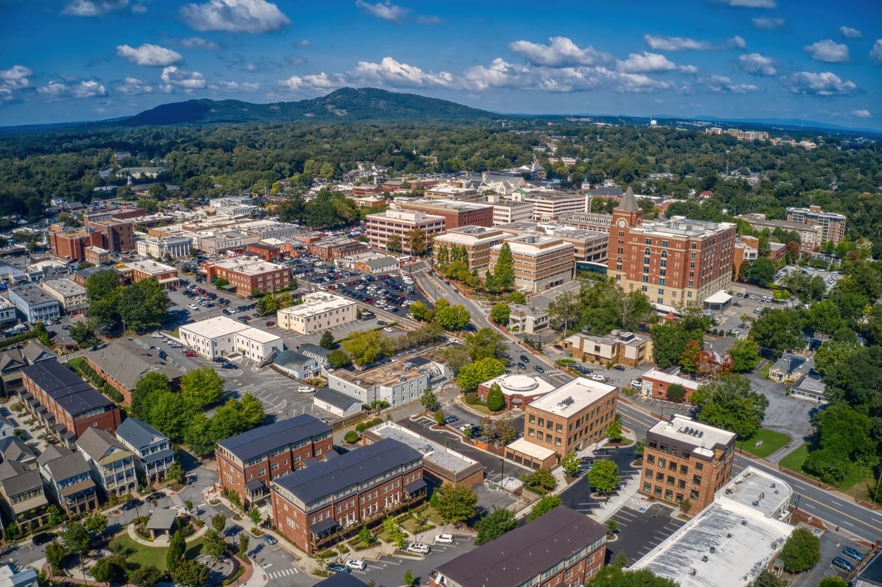 Therapy for Marietta Georgia Residents - Aerial View of the Atlanta Suburb of Marietta, Georgia 