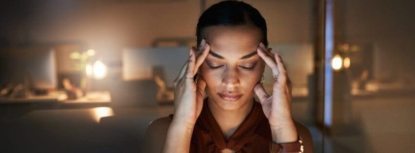 Woman practicing emotional regulation, representing anxiety therapy and support for overwhelm with an Atlanta therapist.